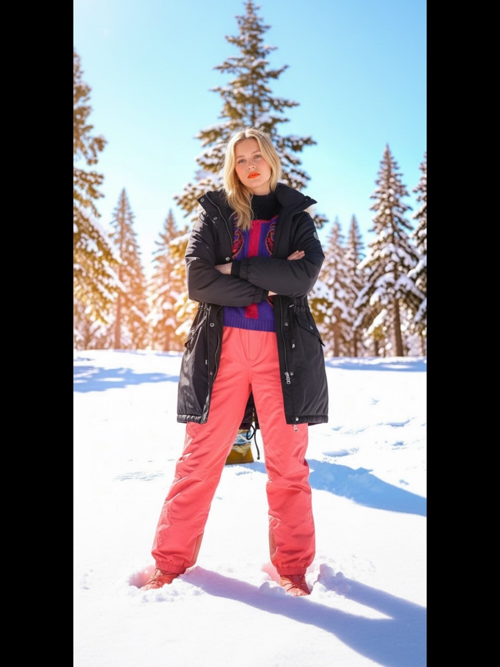 Bogner Black Ski Parka with Hood